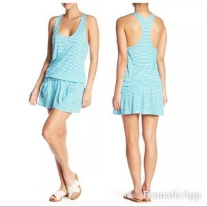 * nwt $98 Splendid turquoise stripe mini dress tt